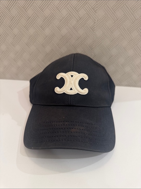 Celine Accessories - CELINE Baseball Cap logo color Black Size Medium 100% cotton